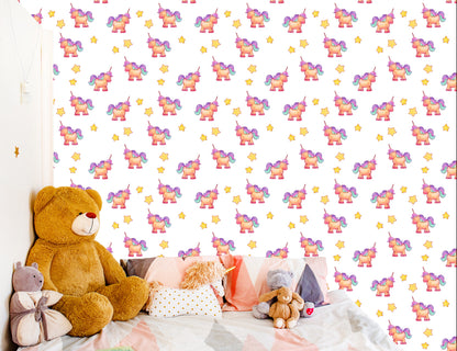 Wallpaper Unicorns And Stars