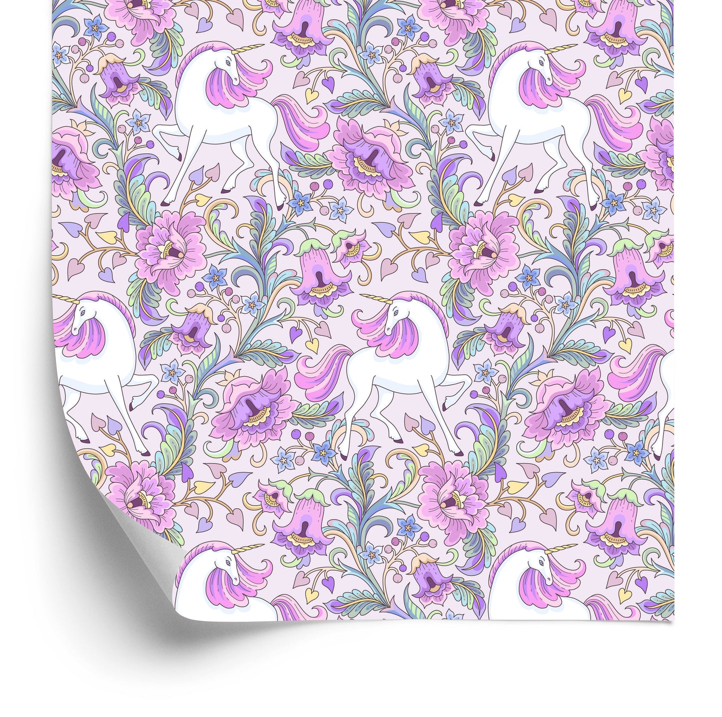 Wallpaper Unicorns In Flowers