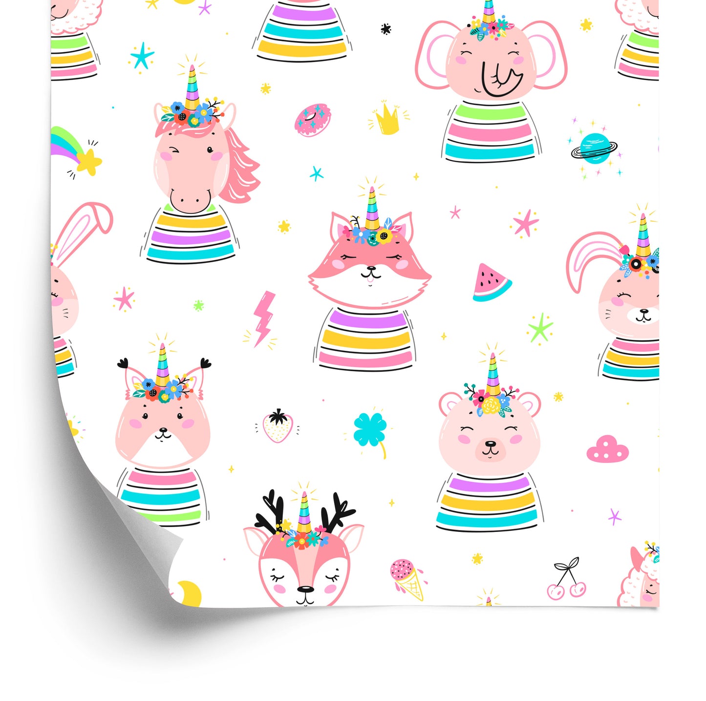 Wallpaper Rainbow Animals