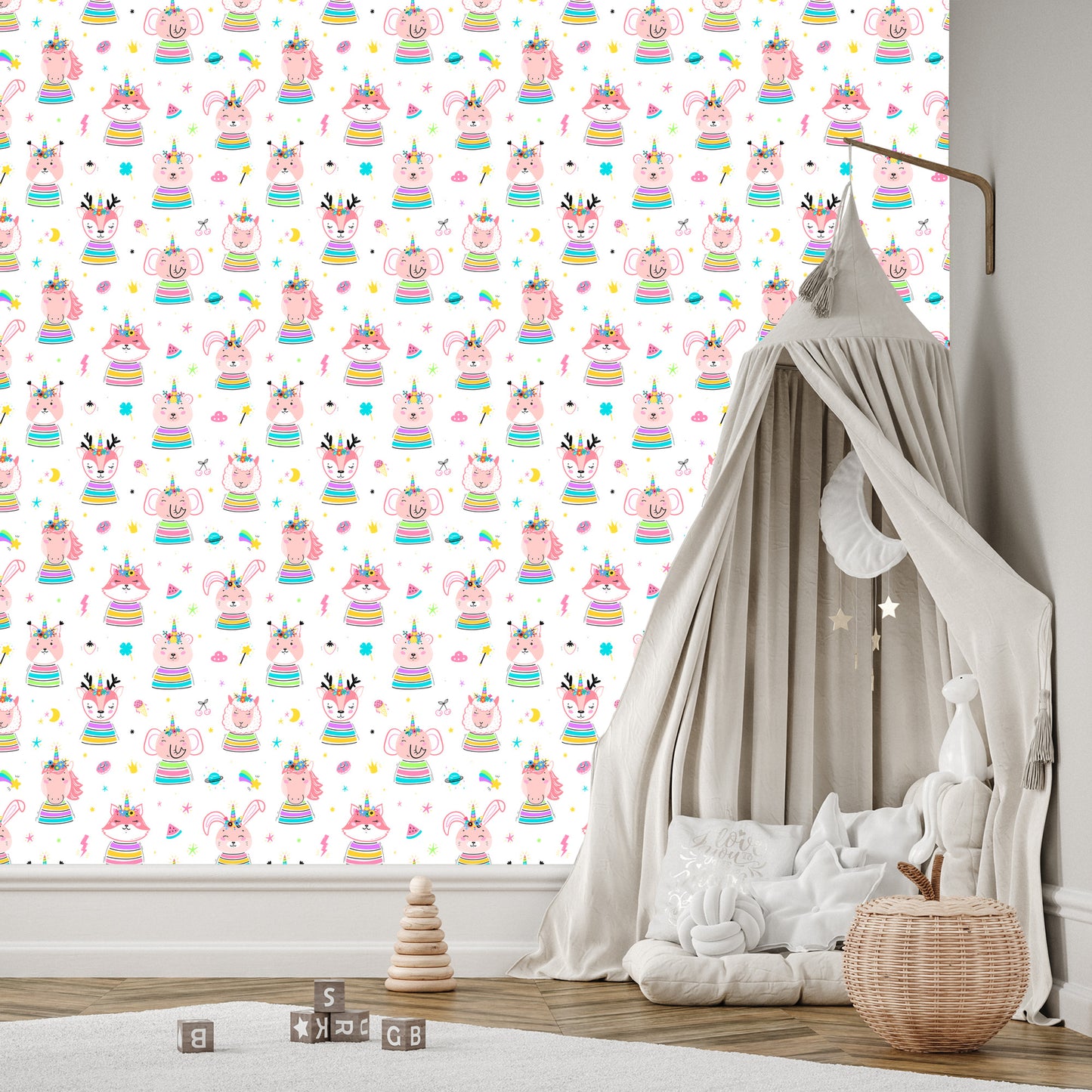 Wallpaper Rainbow Animals