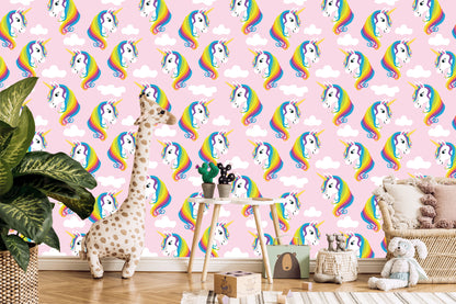 Wallpaper Rainbow Unicorns