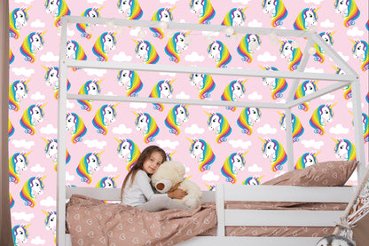 Wallpaper Rainbow Unicorns