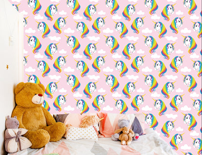 Wallpaper Rainbow Unicorns