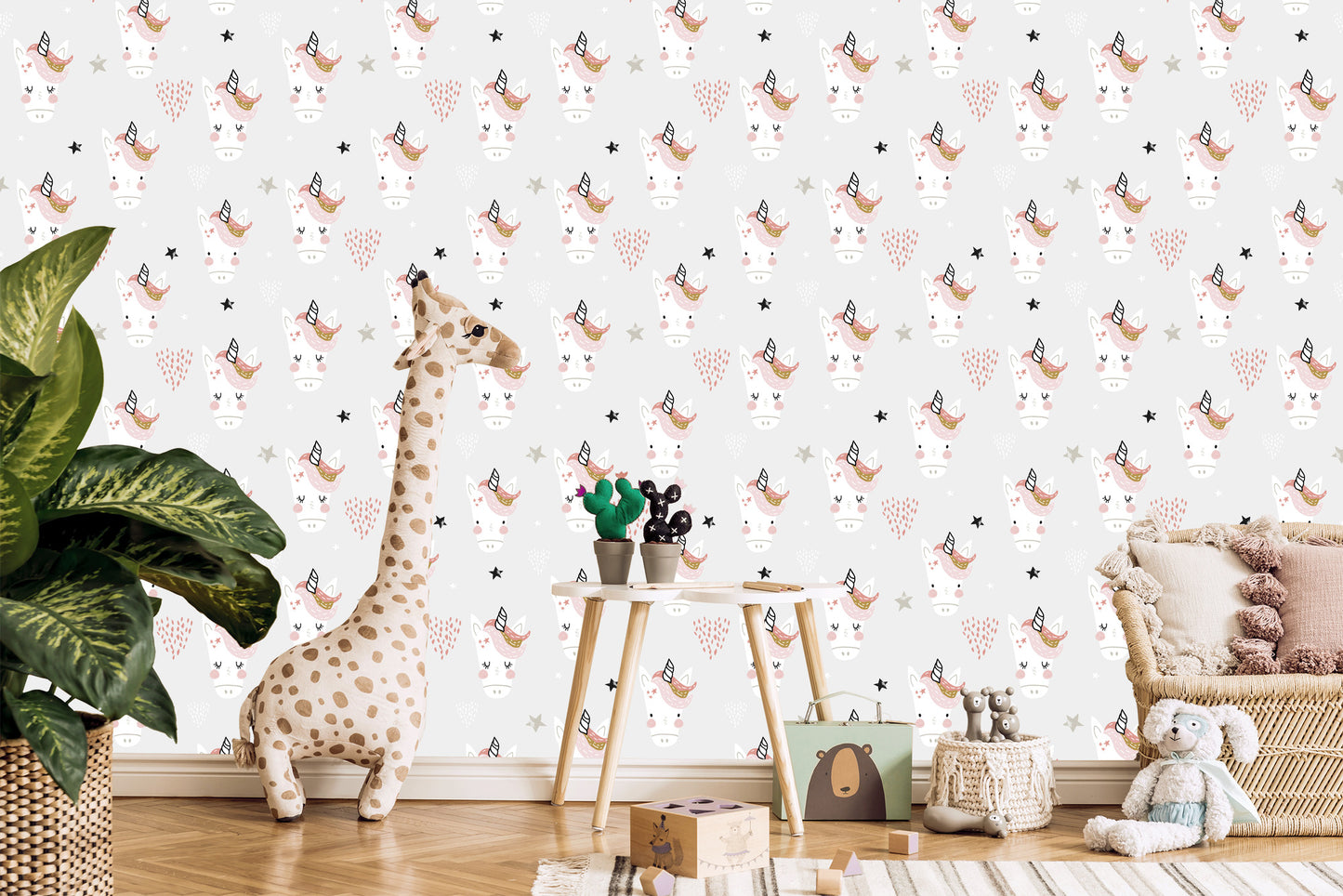 Wallpaper Scandinavian Style Unicorns