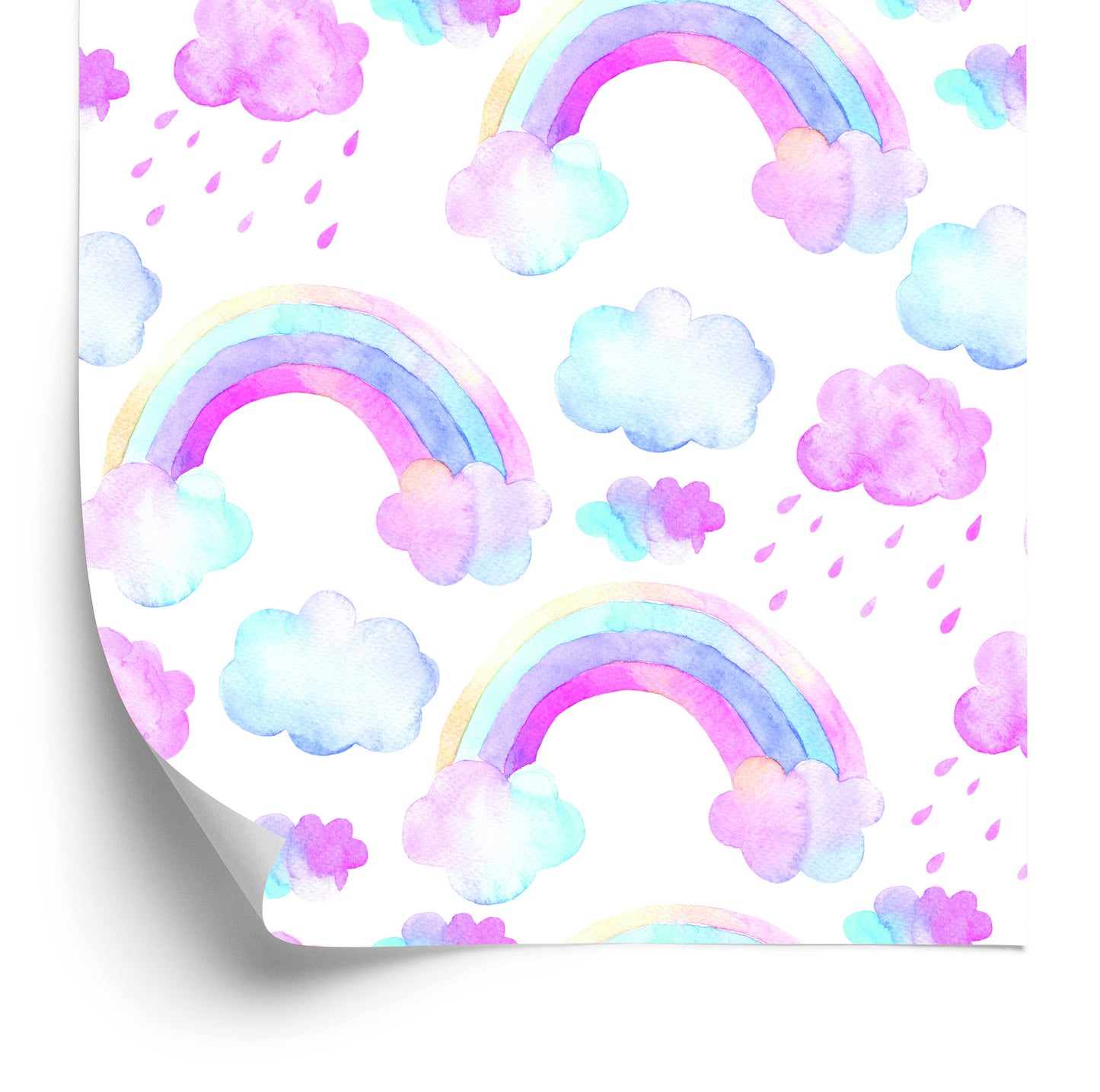 Wallpaper For A Girl, A Rainbow Of Colorful Clouds