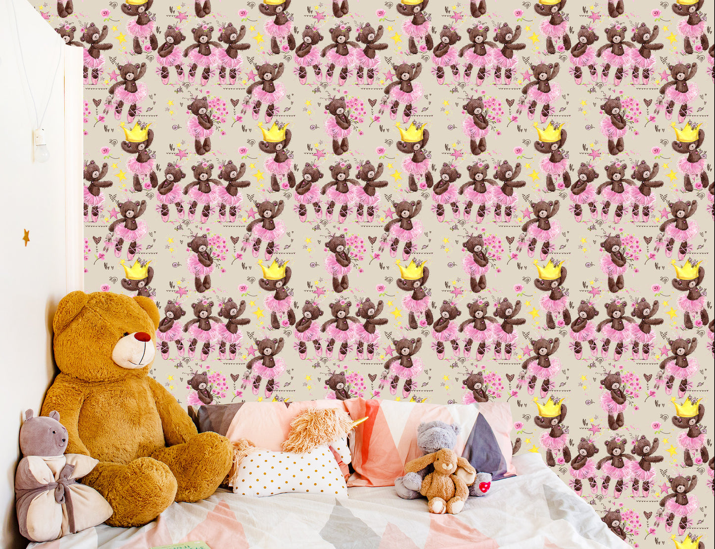 Wallpaper For Girl Teddy Bears, Christmas Flowers