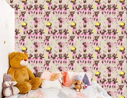 Wallpaper For Girl Teddy Bears, Christmas Flowers