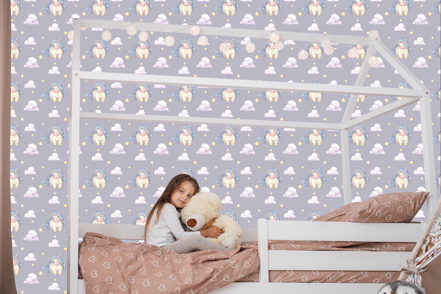 Wallpaper For Girls Pastel Unicorns Clouds