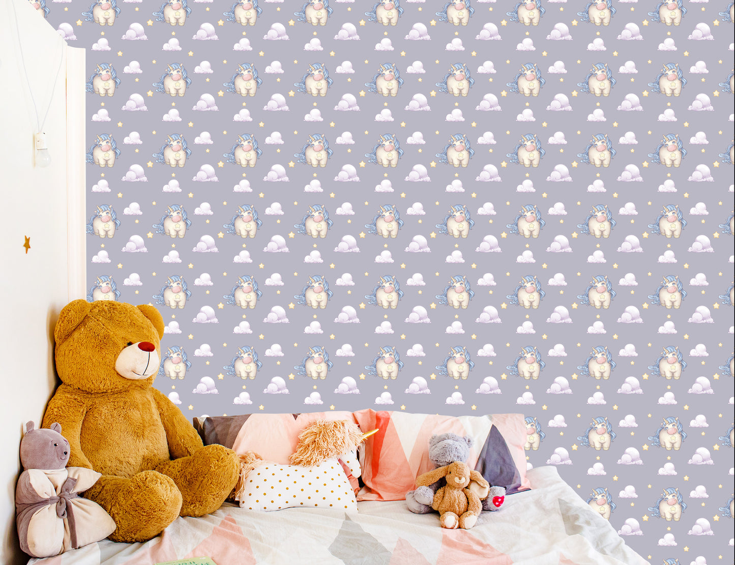 Wallpaper For Girls Pastel Unicorns Clouds