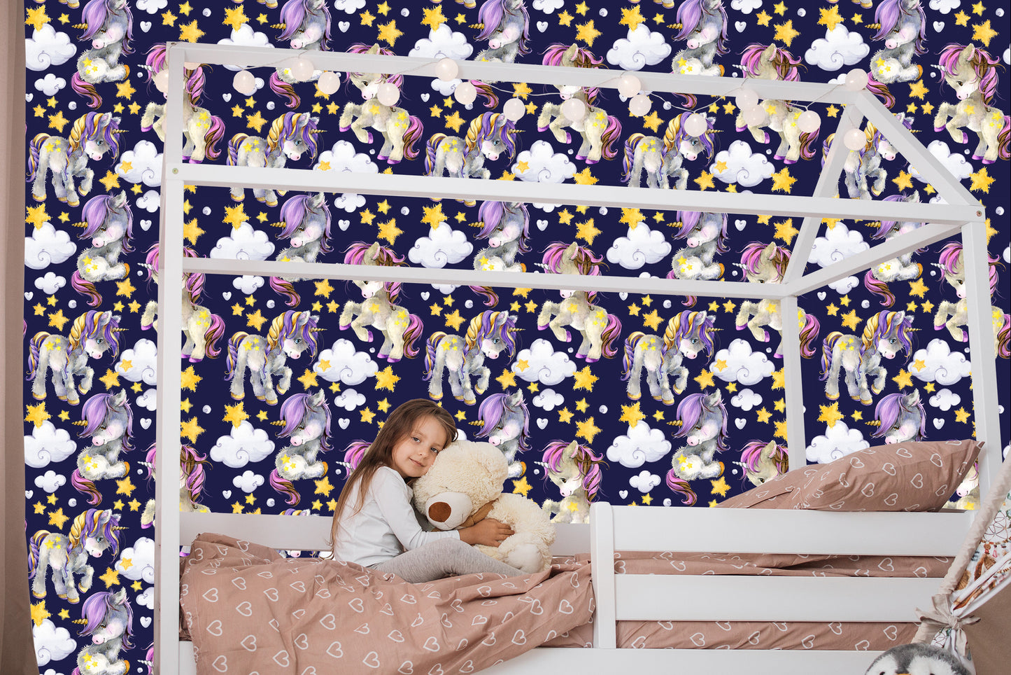 Wallpaper In Unicorns Clouds For Girls