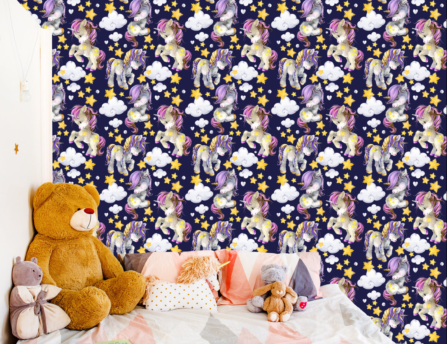 Wallpaper In Unicorns Clouds For Girls