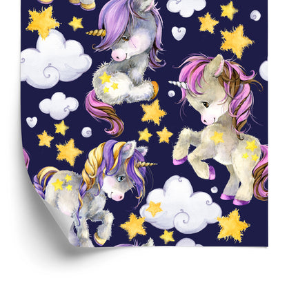 Wallpaper In Unicorns Clouds For Girls