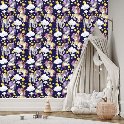 Wallpaper In Unicorns Clouds For Girls