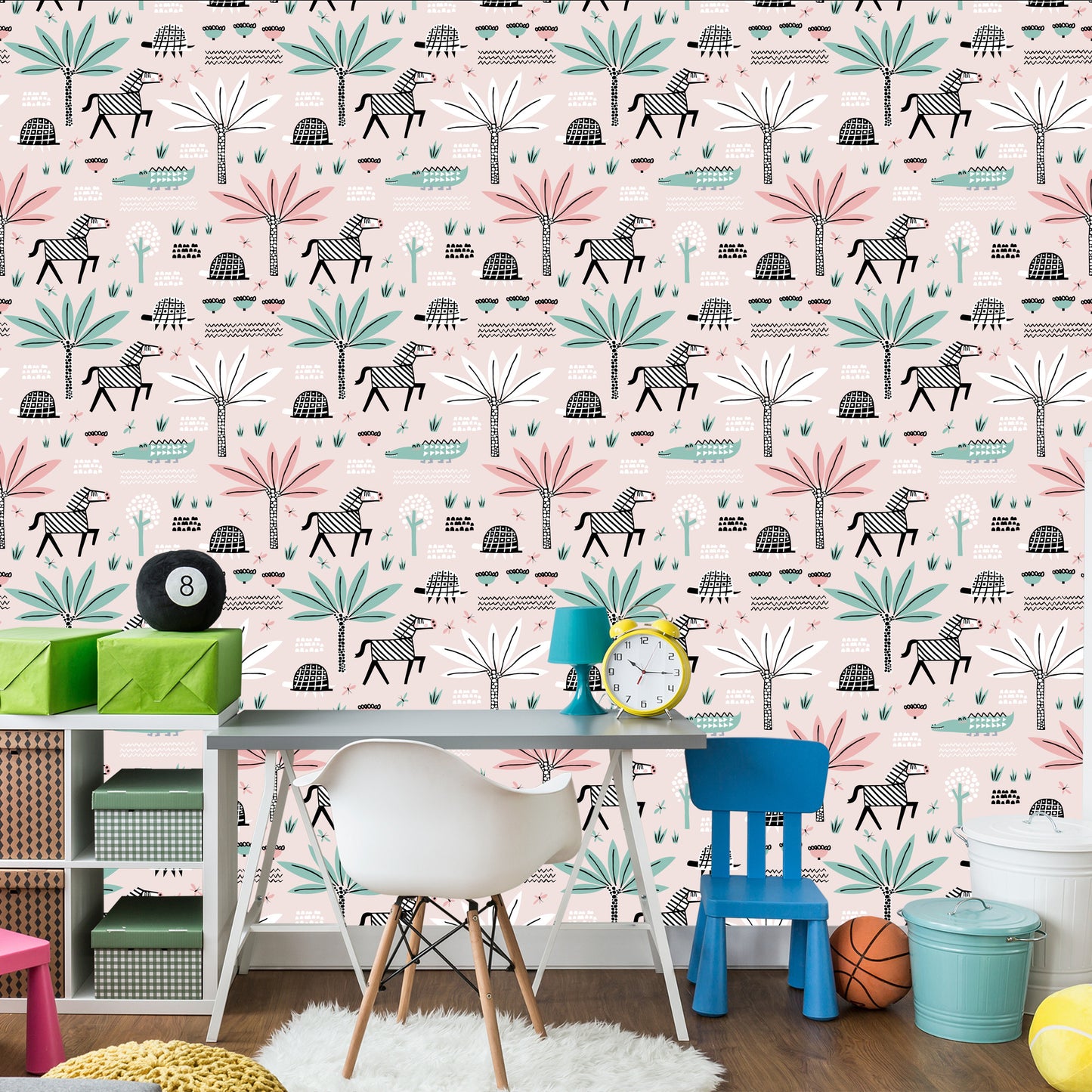 Wallpaper For Girl, Pastel Animals, Palm Trees