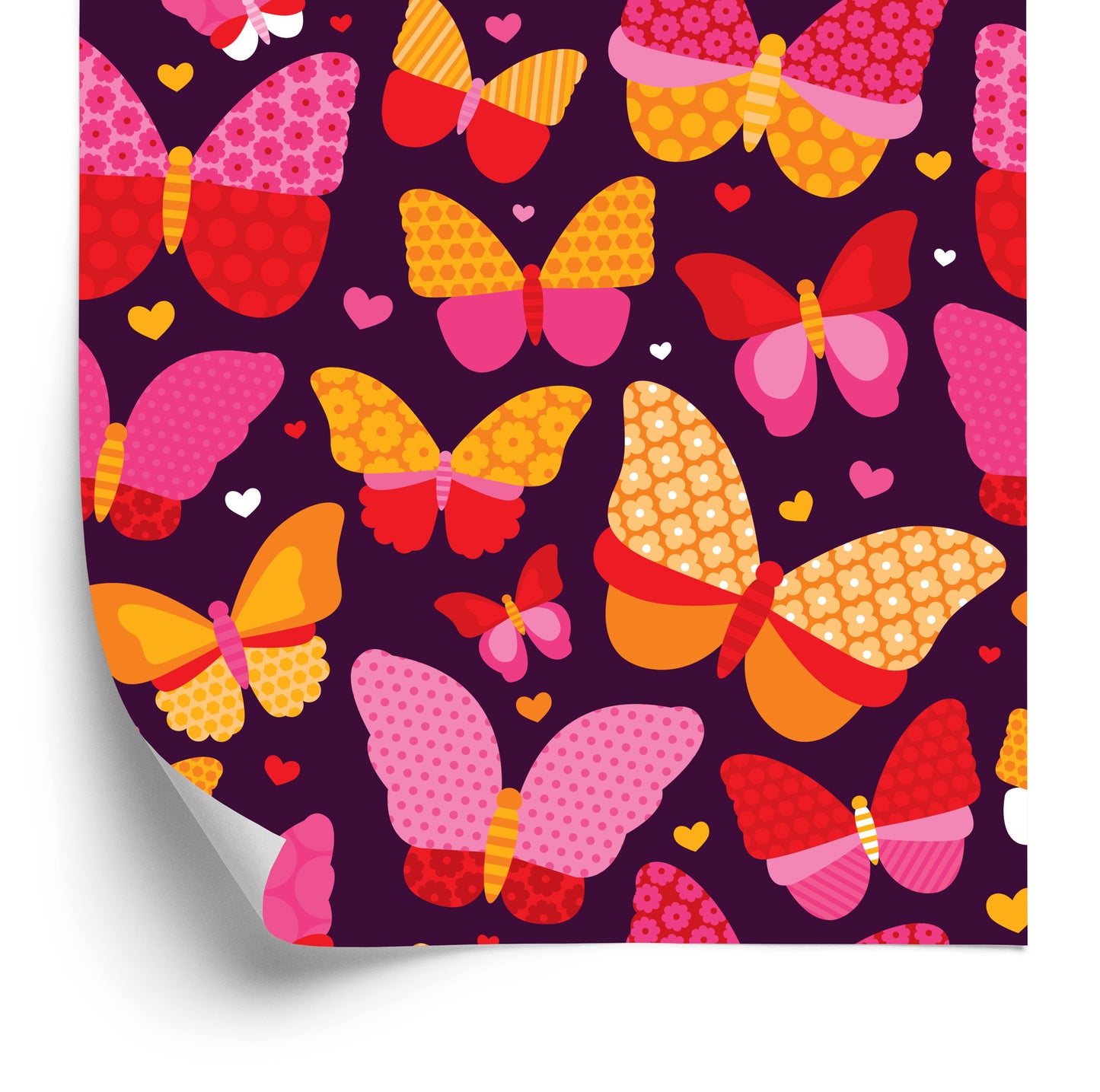 Wallpaper For Girls Colorful Dotted Butterflies
