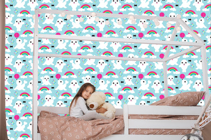 Wallpaper Fish Seals, Rainbow Sky