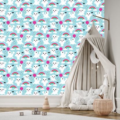 Wallpaper Fish Seals, Rainbow Sky