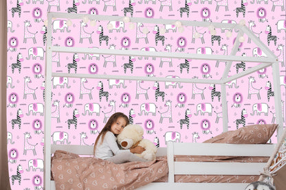 Wallpaper Lions, Giraffes