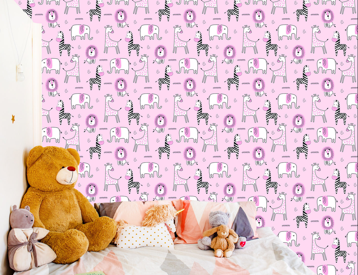Wallpaper Lions, Giraffes