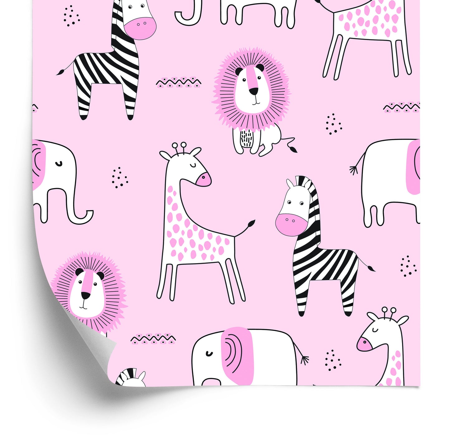 Wallpaper Lions, Giraffes