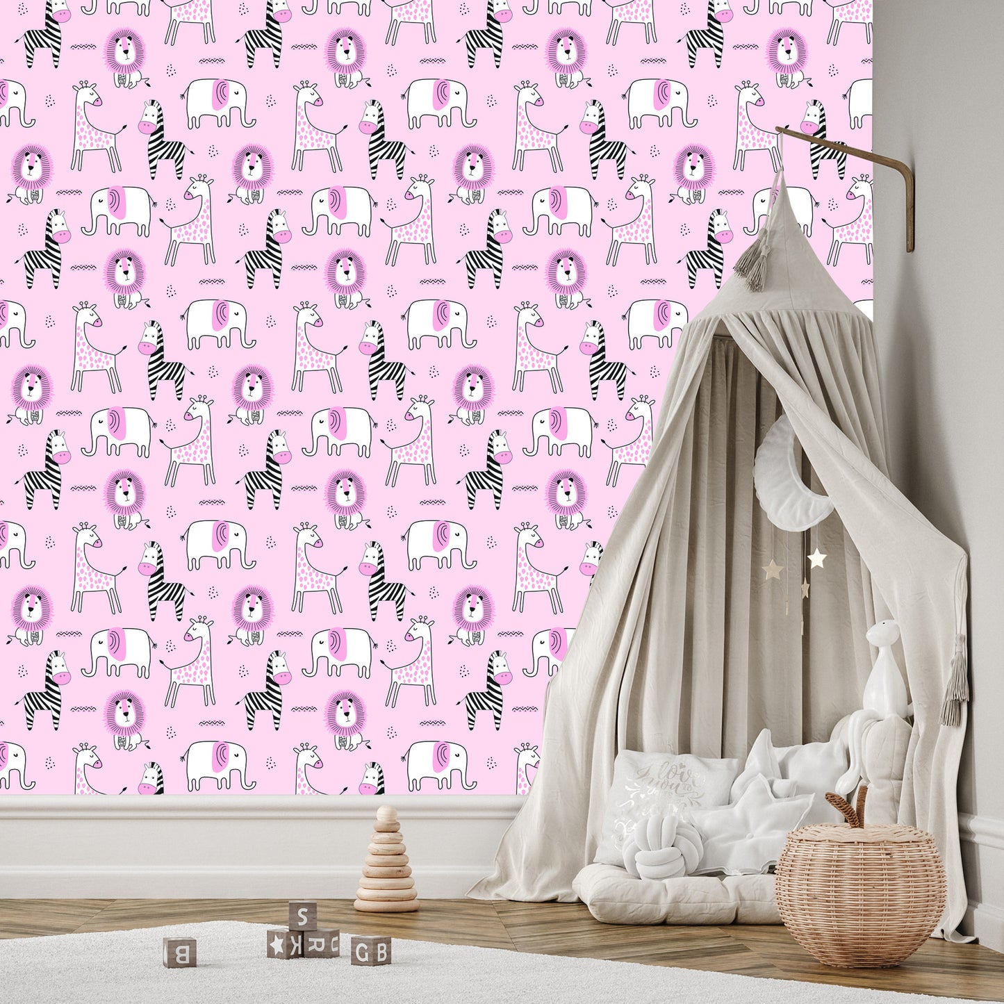 Wallpaper Lions, Giraffes
