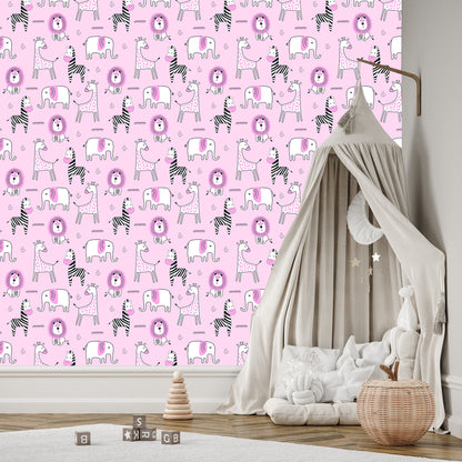 Wallpaper Lions, Giraffes
