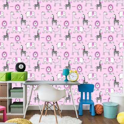 Wallpaper Lions, Giraffes