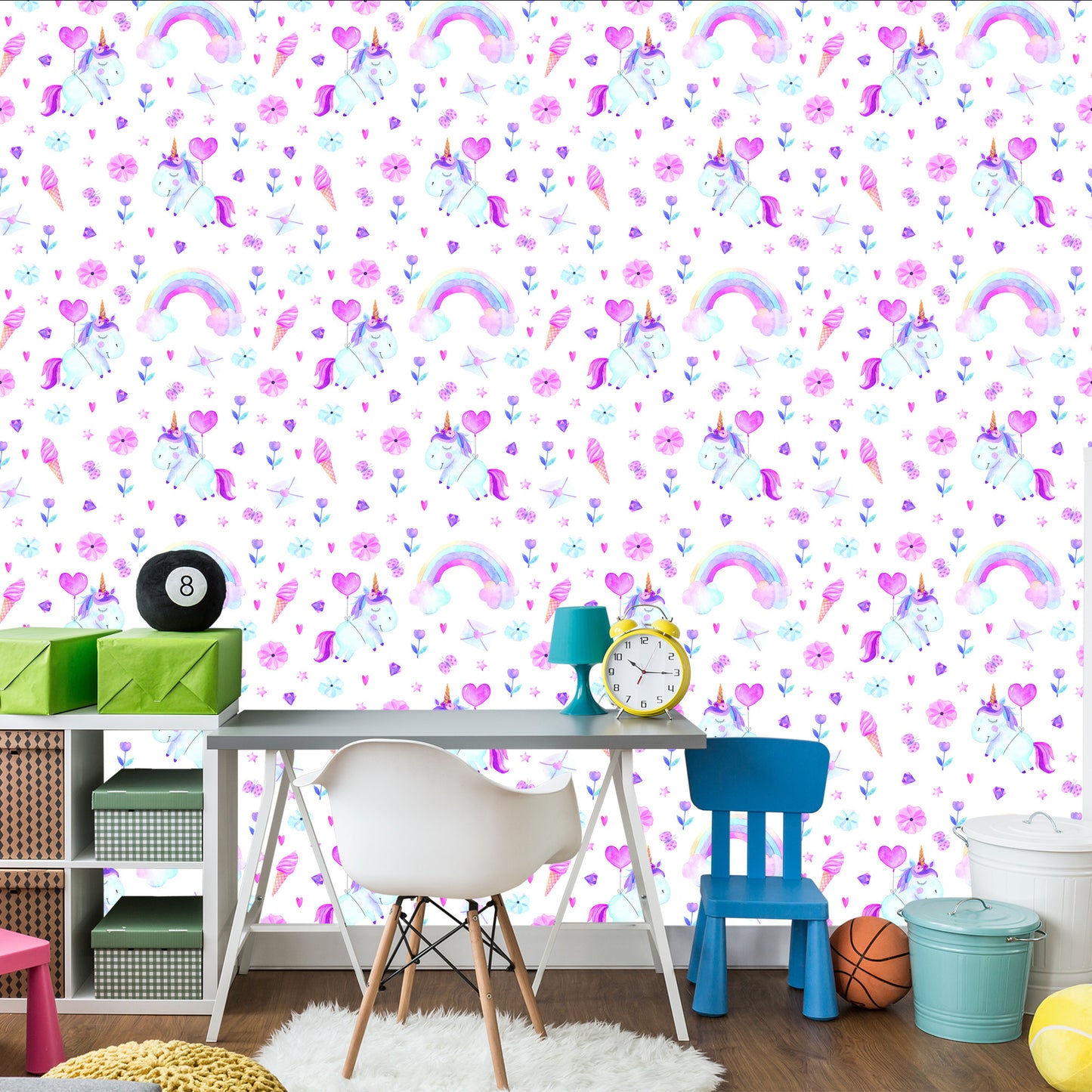 Wallpaper For A Girl Unicorns. Diamonds. Hearts