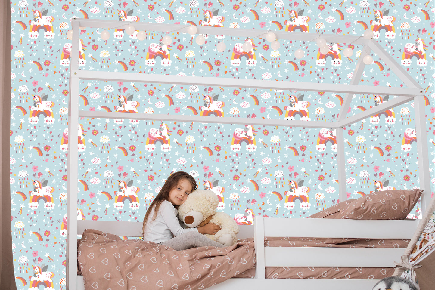 Wallpaper Heart Clouds For Girls Unicorns