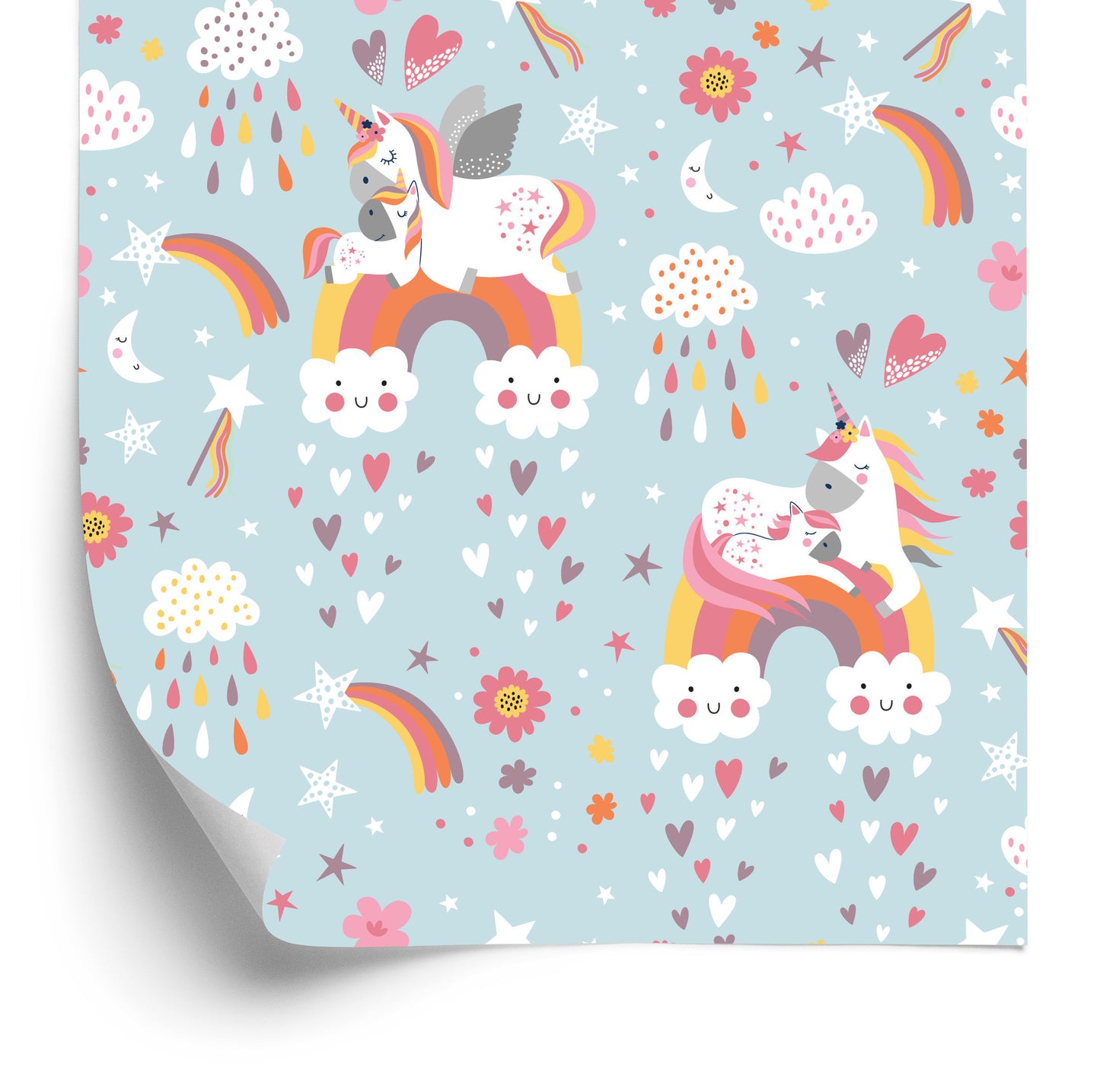Wallpaper Heart Clouds For Girls Unicorns