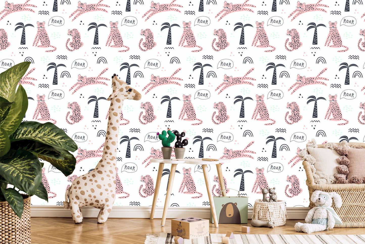 Wallpaper In The Room Of The Girl. Wild Animals. Cats