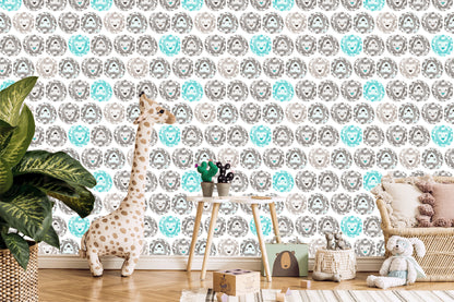 Wallpaper For Children Colorful Lions Animals