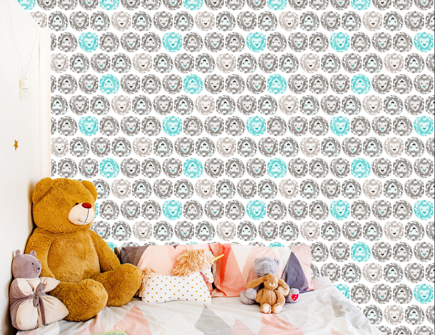 Wallpaper For Children Colorful Lions Animals