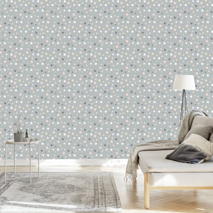 Wallpaper For Children - Multicolored Stars