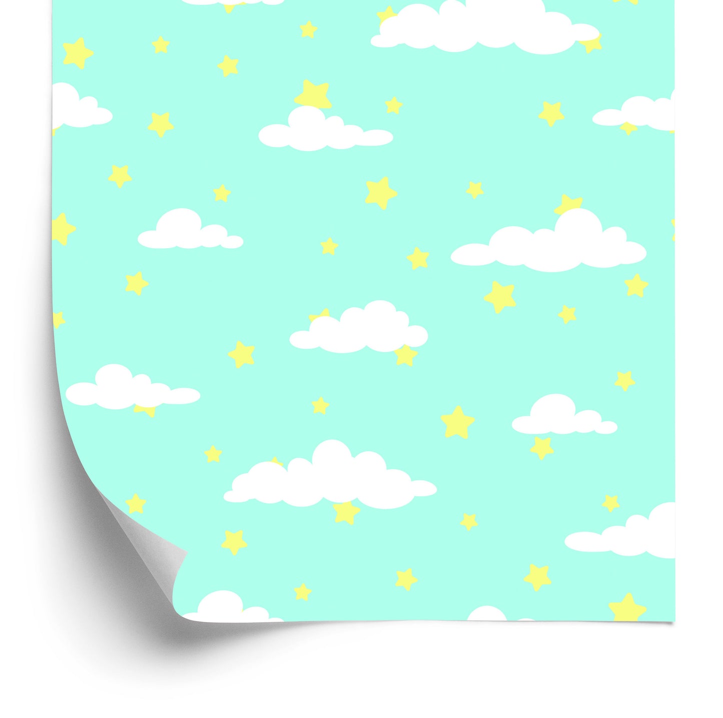 Wallpaper For Children - Stars And Clouds