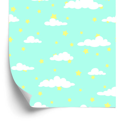 Wallpaper For Children - Stars And Clouds