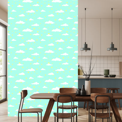 Wallpaper For Children - Stars And Clouds