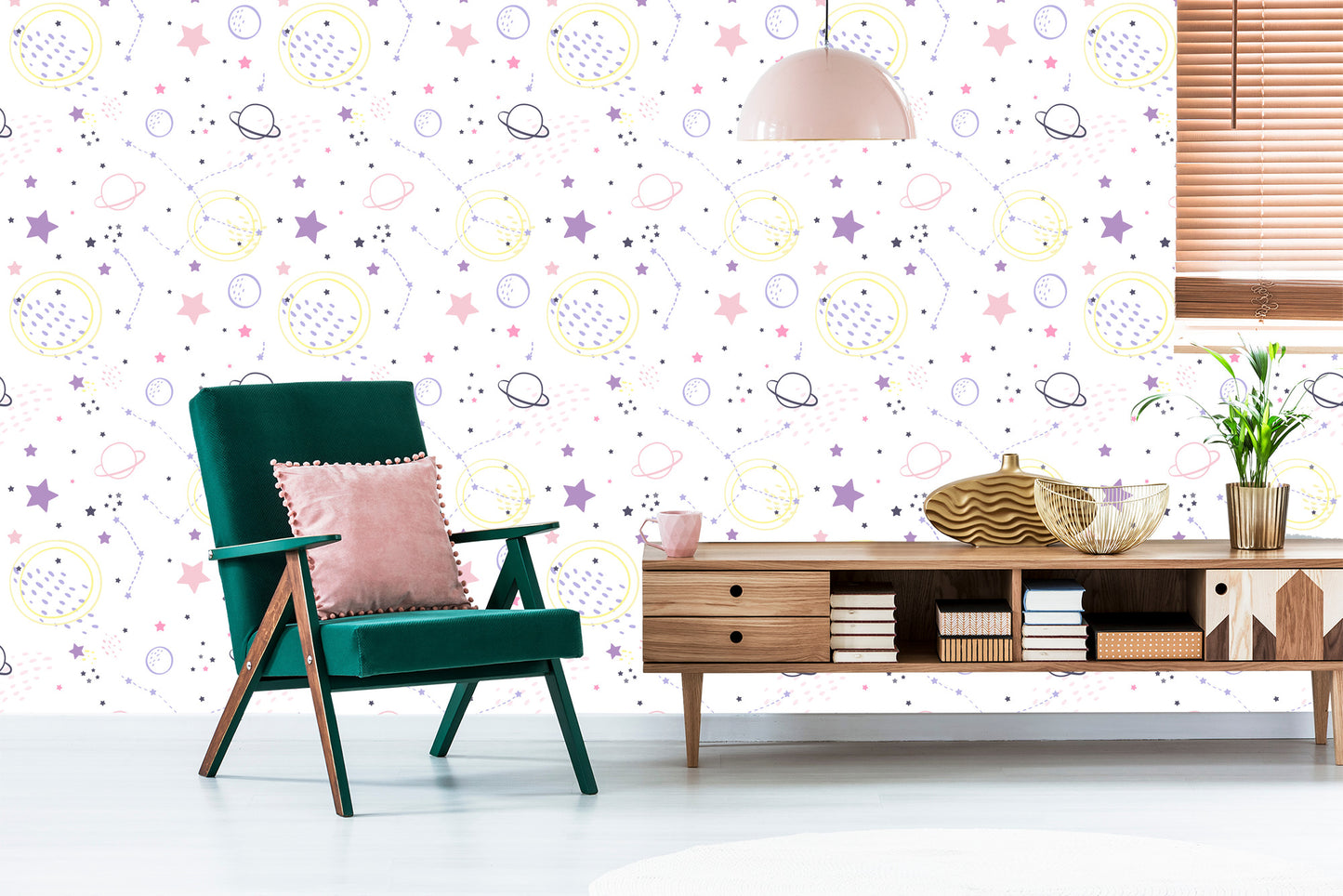 Wallpaper For Children - Stars And Planets