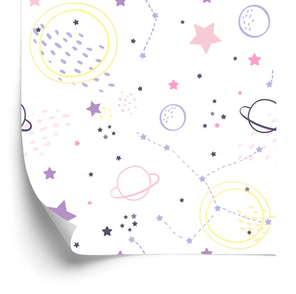 Wallpaper For Children - Stars And Planets