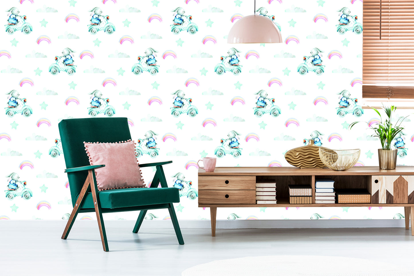 Wallpaper Rabbits On The Background Of The Stars