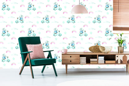 Wallpaper Rabbits On The Background Of The Stars
