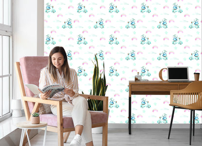 Wallpaper Rabbits On The Background Of The Stars