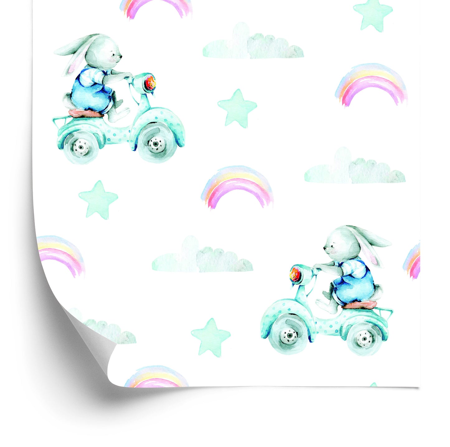Wallpaper Rabbits On The Background Of The Stars