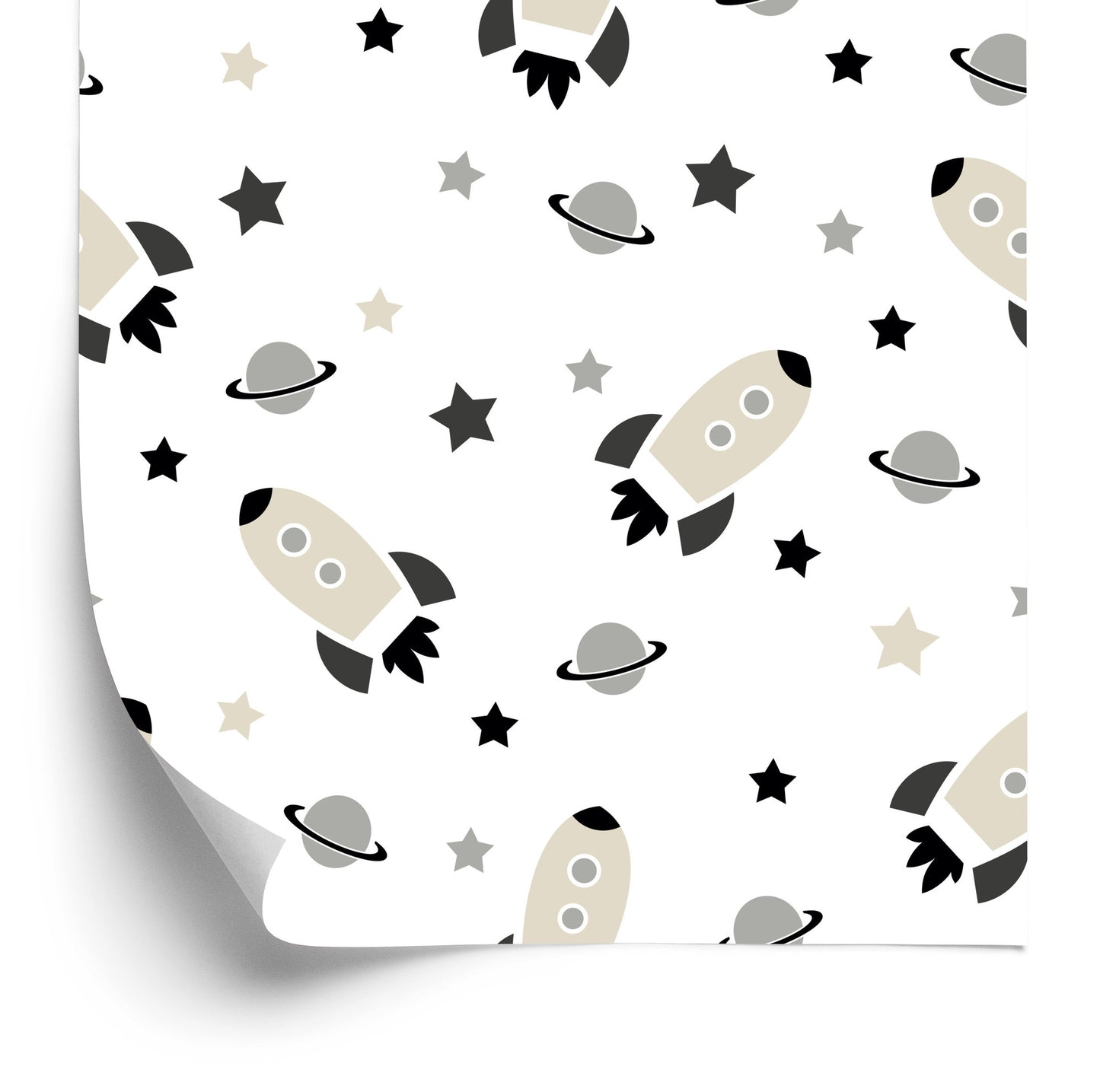 Wallpaper Cosmos Planet Stars For Children's Room