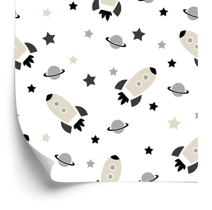 Wallpaper Cosmos Planet Stars For Children's Room