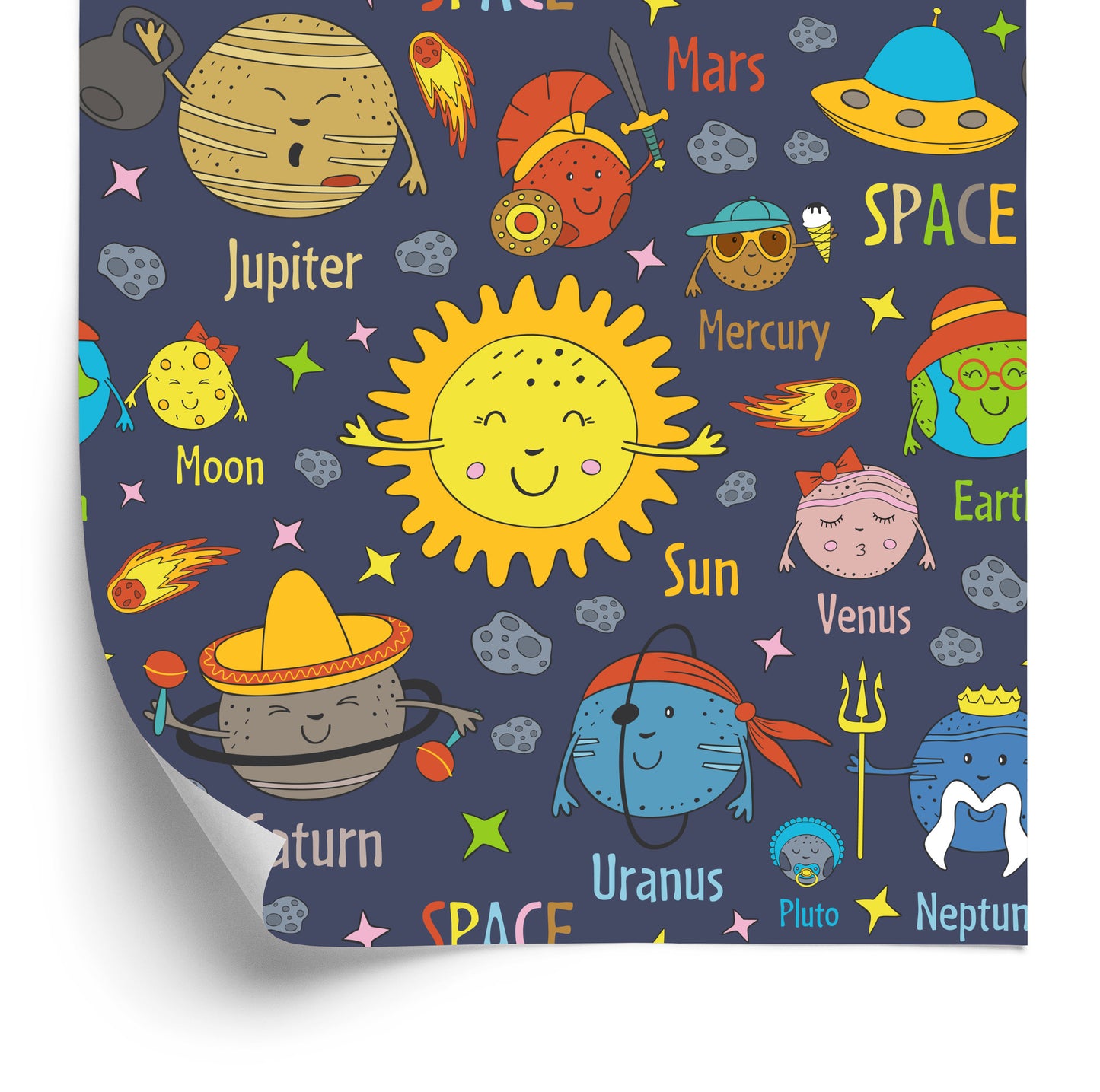 Wallpaper Planets, Sun And Ufo