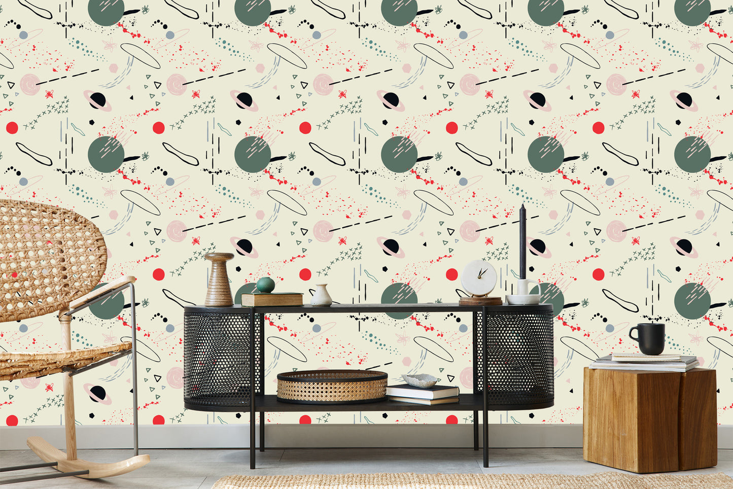 Wallpaper Cosmos Scandinavian Style
