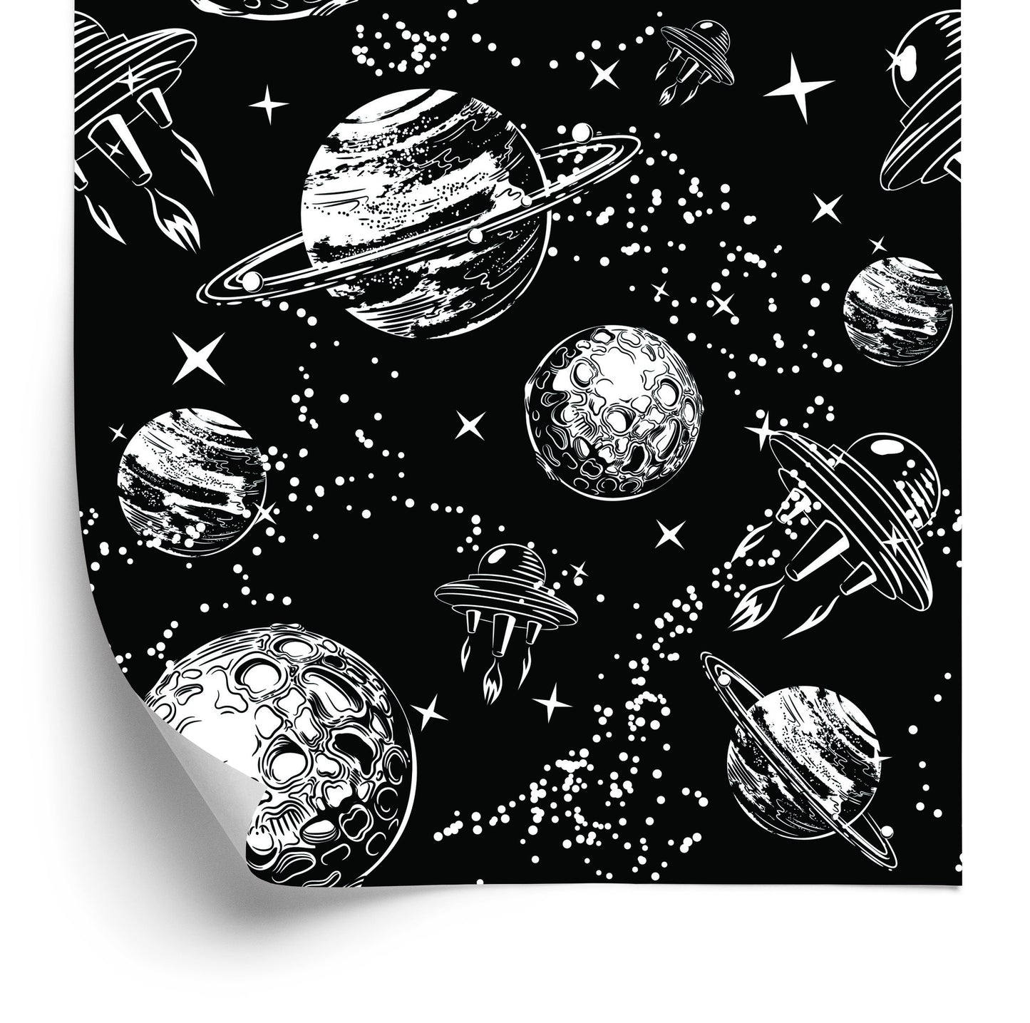 Wallpaper Spaceships Among Planets