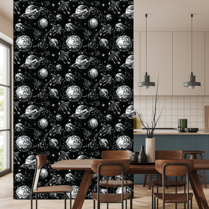 Wallpaper Spaceships Among Planets