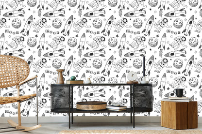 Wallpaper Cosmonauts Among The Stars